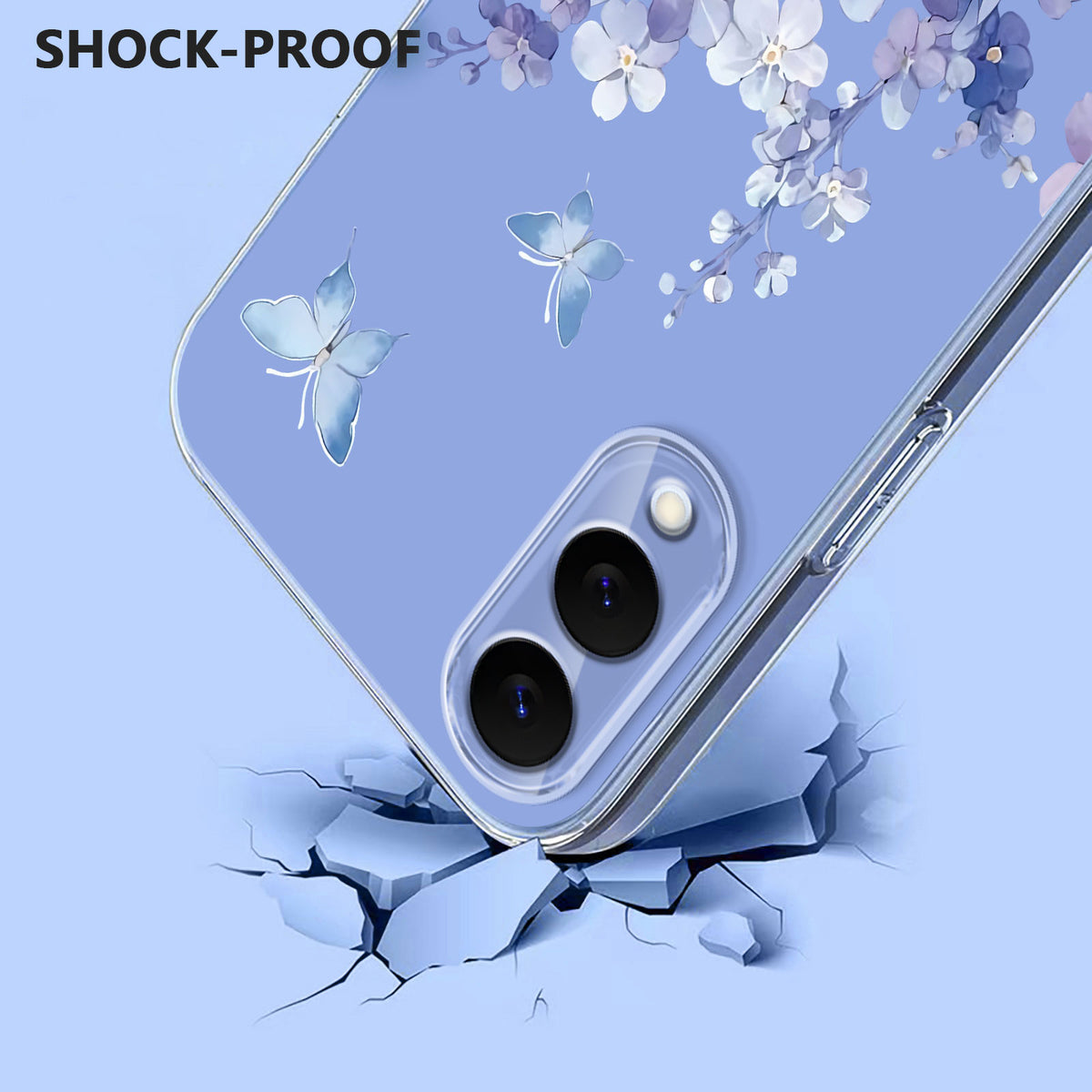 For Samsung Galaxy S25 Edge Case Butterfly Floral Pattern Printing TPU Phone Back Cover