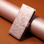 For Xiaomi 15 Case RFID Blocking Imprint Dog Pattern PU Leather Phone Cover with Wrist Strap