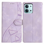 For Xiaomi Redmi 15C 4G (Global) (171mm) / Poco C85 4G (171mm) Case Wallet Stand Imprinted Triangle Pattern Leather Phone Flip Cover