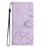 For Xiaomi Redmi 15C 4G (Global) (171mm) / Poco C85 4G (171mm) Case Wallet Stand Imprinted Triangle Pattern Leather Phone Flip Cover