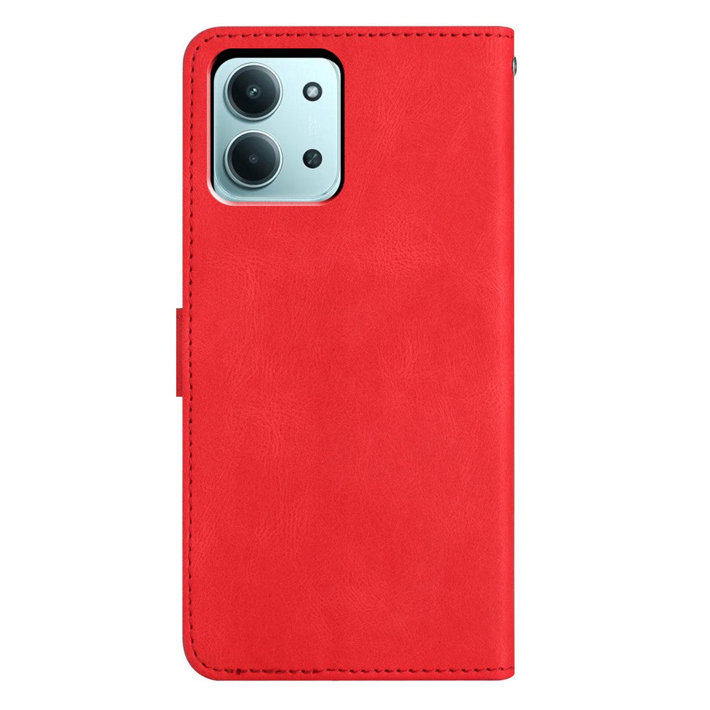 Xiaomi Redmi 15C 4G (Global) (171 mm) / Poco C85 4G (171 mm) Plånboksfodral med linjepräglad hudkontakt i läder med fällbart lock.