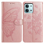 Xiaomi Redmi 15C 4G (Global) (171mm) / Poco C85 4G (171mm) Fodral Fjärilstryck Plånboksfodral PU-läder Flipfodral med Rem