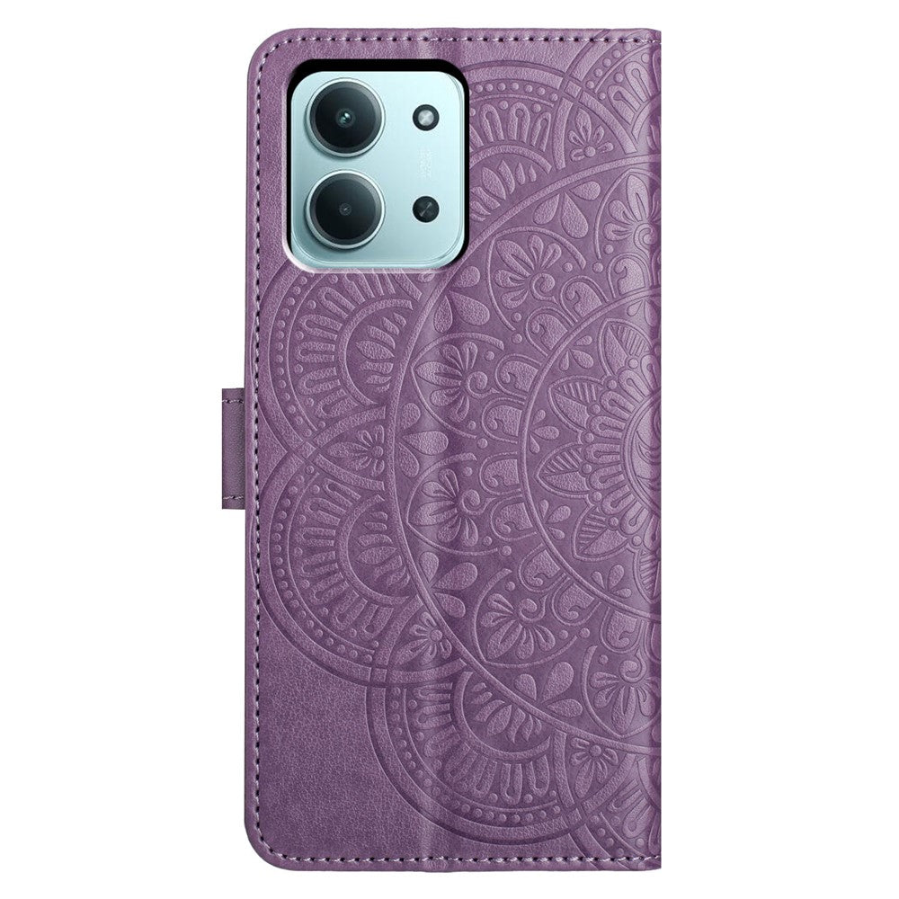 For Xiaomi Redmi 15C 4G (Global) (171mm) / Poco C85 4G (171mm) Leather Case with Card Slots Mandala Pattern Phone Cover Stand