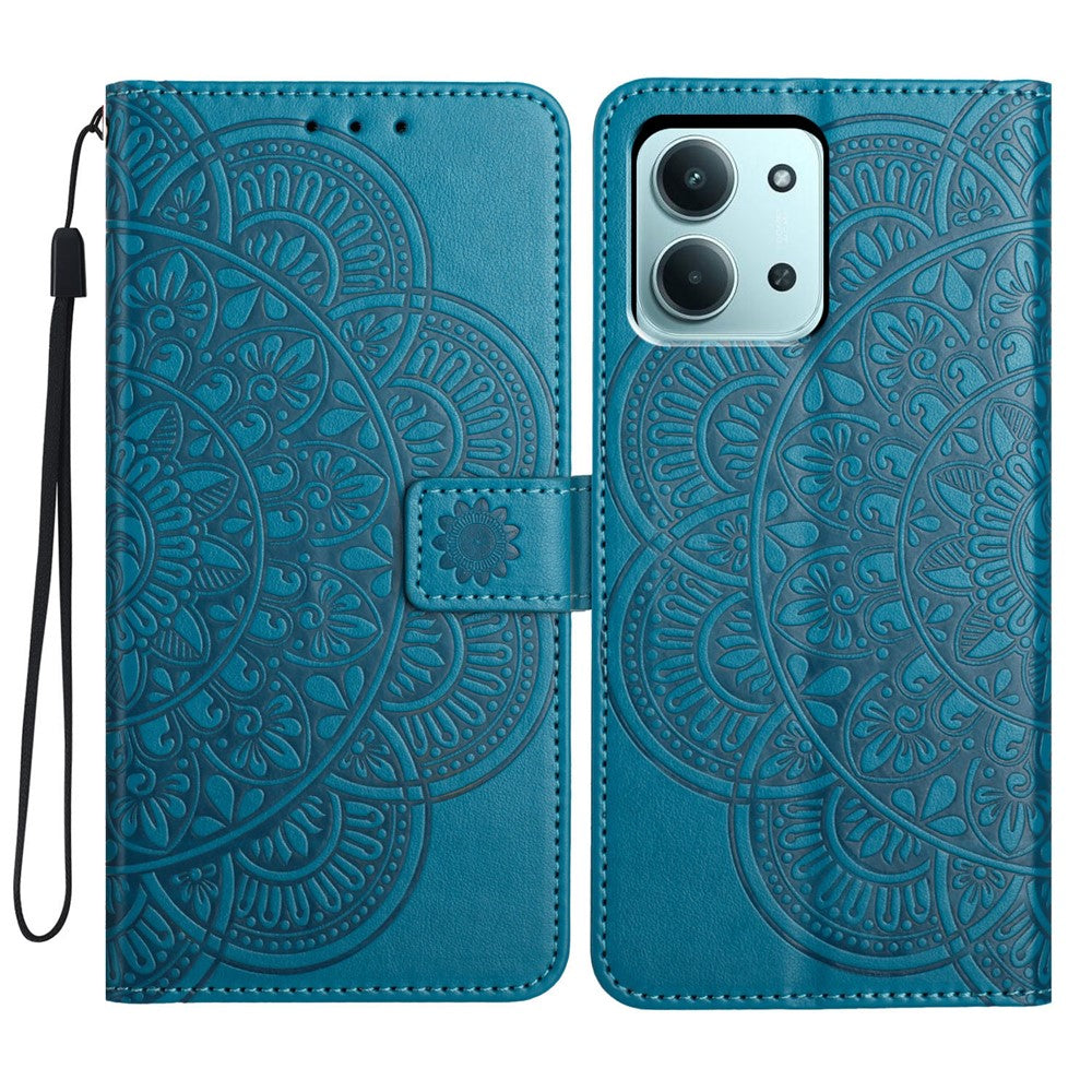 For Xiaomi Redmi 15C 4G (Global) (171mm) / Poco C85 4G (171mm) Leather Case with Card Slots Mandala Pattern Phone Cover Stand