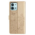 Xiaomi Redmi 15C 4G (Global) (171 mm) / Poco C85 4G (171 mm) pungetui i læder med klap, sommerfugleblomstermønster og rem