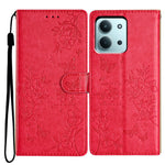 Xiaomi Redmi 15C 4G (Global) (171 mm) / Poco C85 4G (171 mm) pungetui i læder med klap, sommerfugleblomstermønster og rem