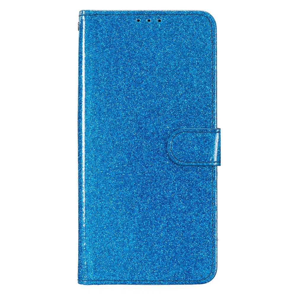 For Xiaomi Redmi 15C 4G (Global) (171mm) / Poco C85 4G (171mm) Wallet Case Glitter Anti-Scratch Leather Stand Phone Cover with Strap