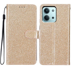 For Xiaomi Redmi 15C 4G (Global) (171mm) / Poco C85 4G (171mm) Wallet Case Glitter Anti-Scratch Leather Stand Phone Cover with Strap