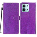 For Xiaomi Redmi 15C 4G (Global) (171mm) / Poco C85 4G (171mm) Wallet Case Glitter Anti-Scratch Leather Stand Phone Cover with Strap