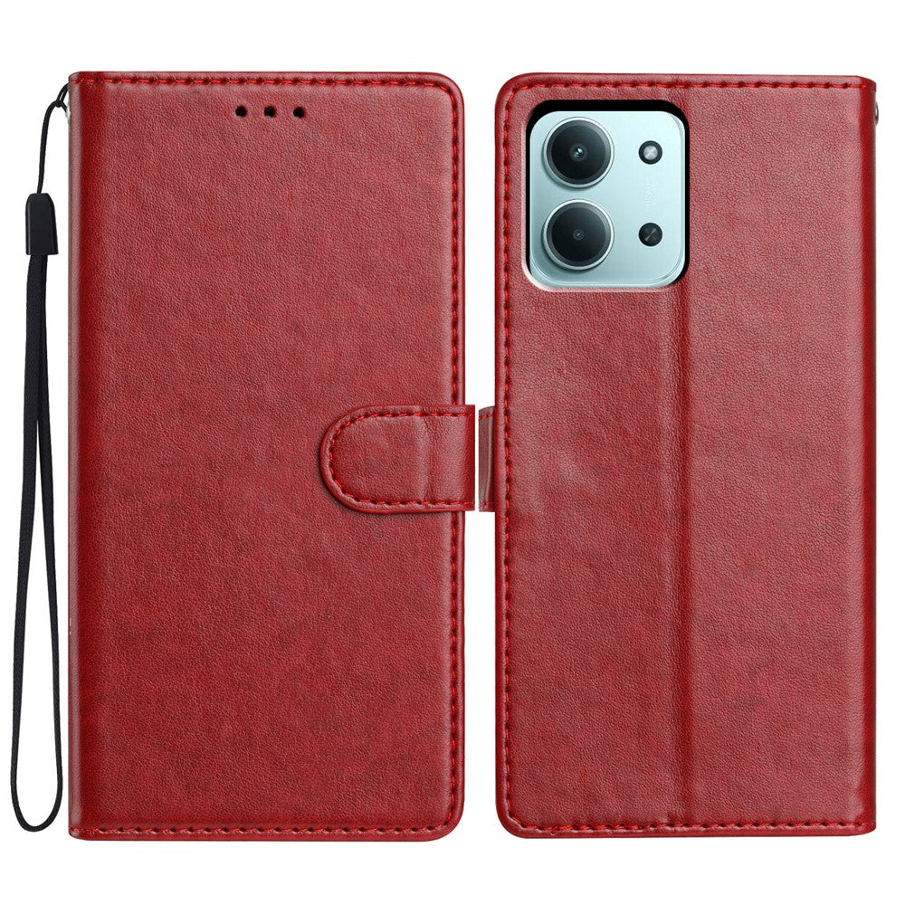 For Xiaomi Redmi 15C 4G (Global) (171mm) / Poco C85 4G (171mm) Leather Case Wallet Stand Phone Cover with Handy Strap