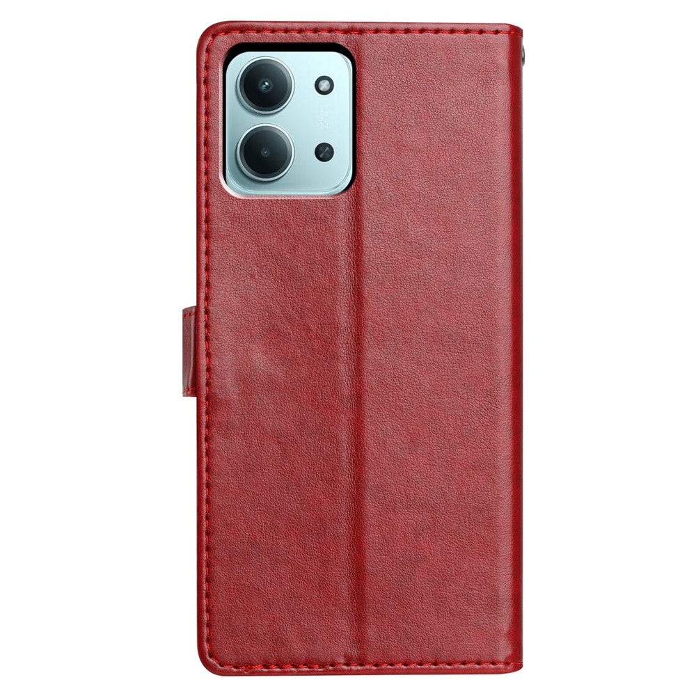 For Xiaomi Redmi 15C 4G (Global) (171mm) / Poco C85 4G (171mm) Leather Case Wallet Stand Phone Cover with Handy Strap