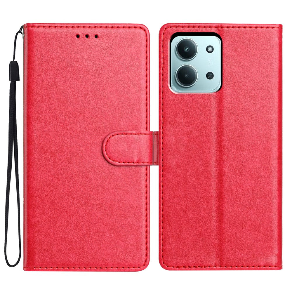 For Xiaomi Redmi 15C 4G (Global) (171mm) / Poco C85 4G (171mm) Leather Case Wallet Stand Phone Cover with Handy Strap