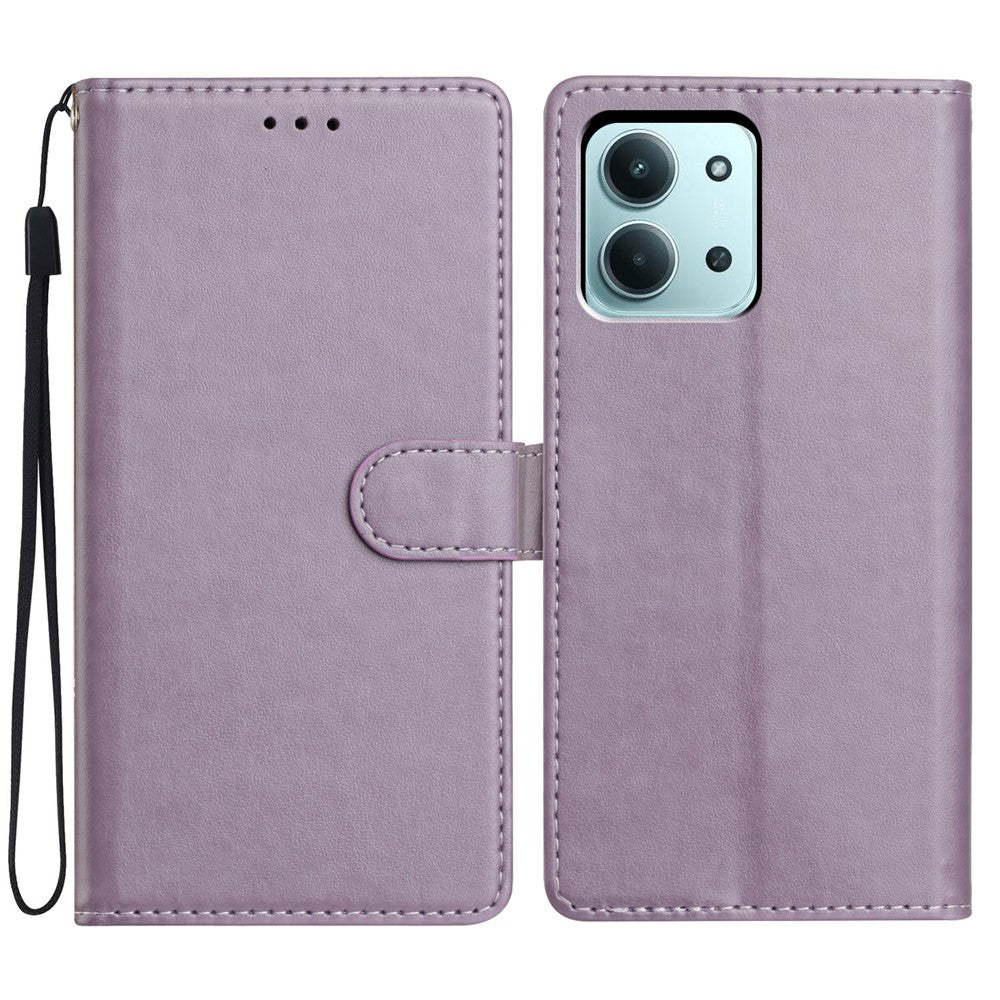 For Xiaomi Redmi 15C 4G (Global) (171mm) / Poco C85 4G (171mm) Leather Case Wallet Stand Phone Cover with Handy Strap