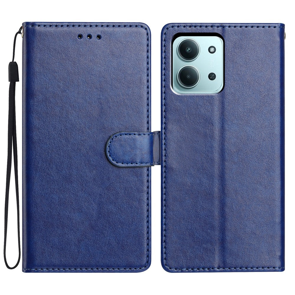 For Xiaomi Redmi 15C 4G (Global) (171mm) / Poco C85 4G (171mm) Leather Case Wallet Stand Phone Cover with Handy Strap