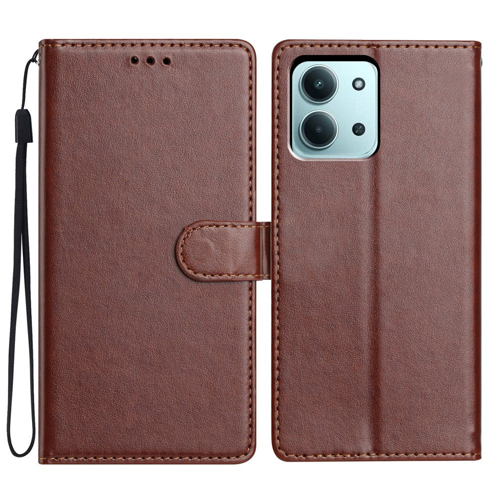 For Xiaomi Redmi 15C 4G (Global) (171mm) / Poco C85 4G (171mm) Leather Case Wallet Stand Phone Cover with Handy Strap