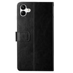 Anti-fall Flip Wallet Cover For Samsung Galaxy A04e 4G PU Leather Imprinted Y-Shaped Lines Phone Case Foldable Stand with Strap
