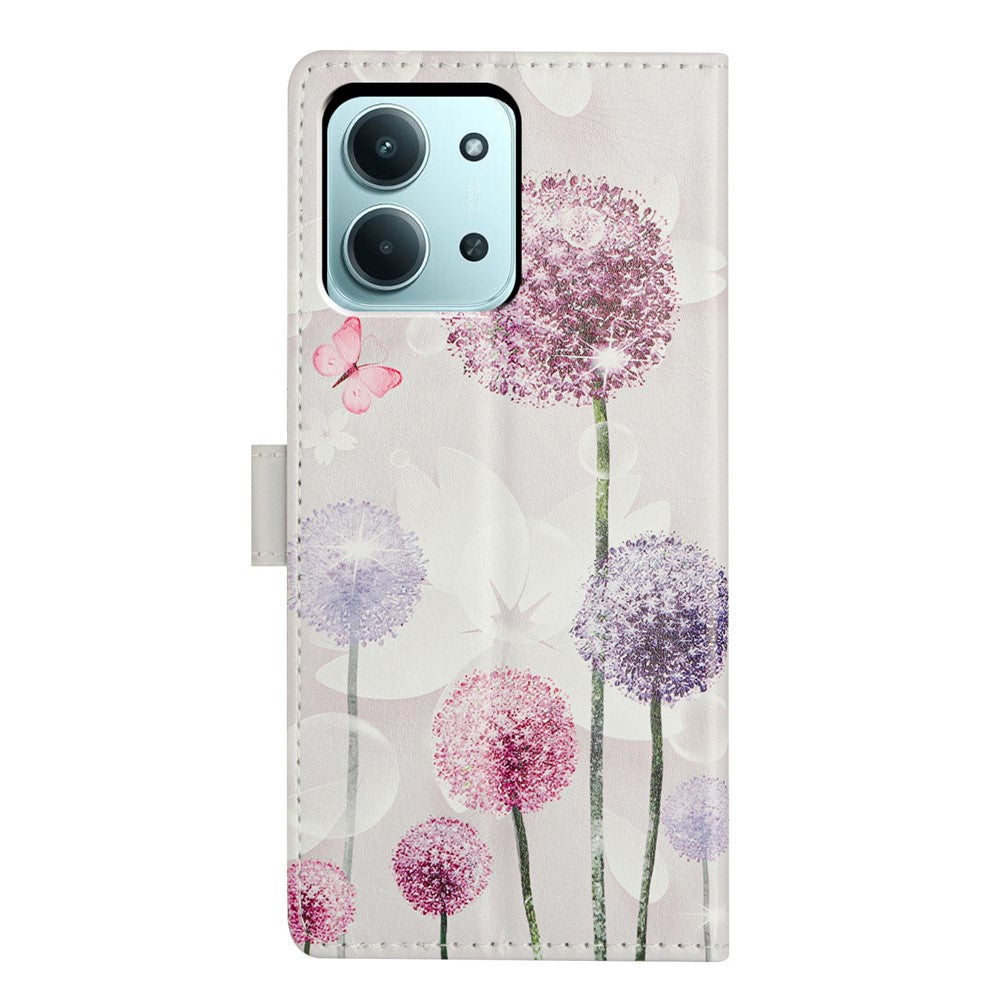 For Xiaomi Redmi 15C 4G (Global) (171mm) / Poco C85 4G (171mm) Case Pattern Printing Wallet Leather Phone Cover with Strap