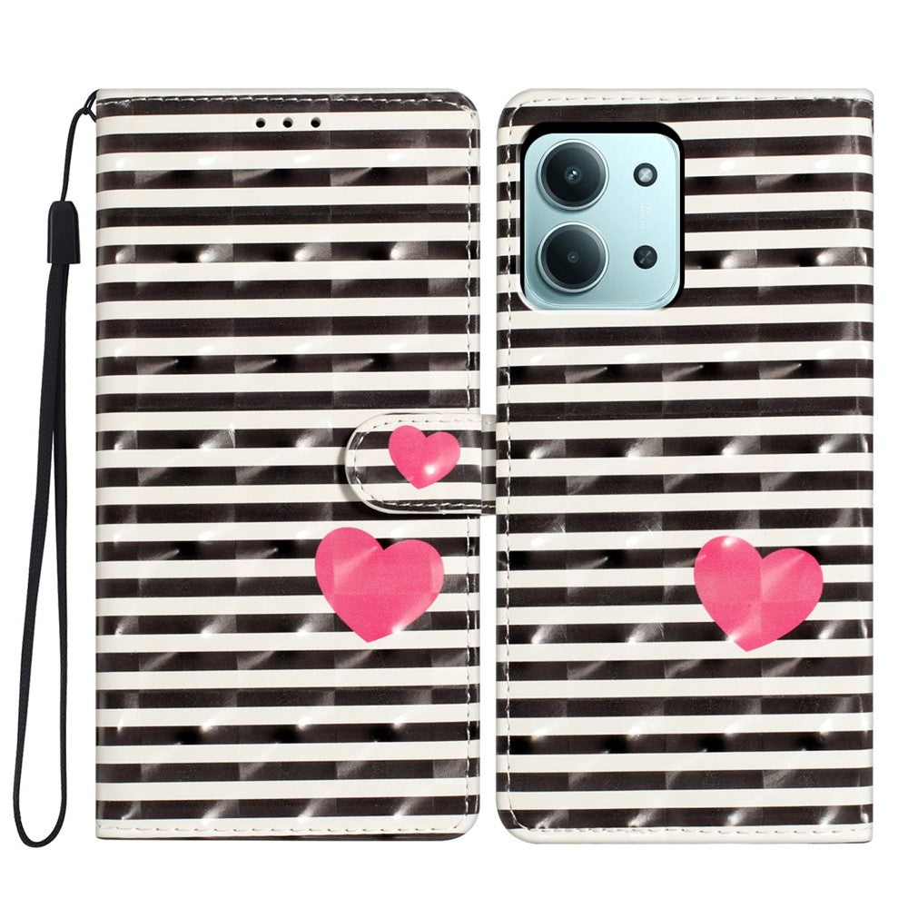 For Xiaomi Redmi 15C 4G (Global) (171mm) / Poco C85 4G (171mm) Case PU Leather Wallet Phone Cover 3D Pattern Printing