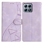 For Xiaomi 15T Pro Case Wallet Stand Imprinted Triangle Pattern Leather Phone Flip Cover