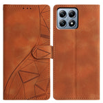 For Xiaomi 15T Pro Case Wallet Stand Imprinted Triangle Pattern Leather Phone Flip Cover