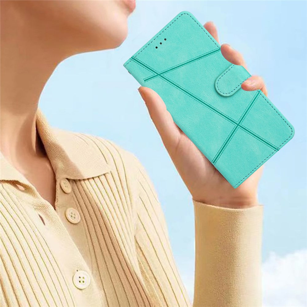 For Xiaomi 15T Pro Wallet Case Line Imprint Skin-Touch Leather Flip Phone Cover