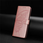 For Xiaomi 15T Pro Case Butterfly Imprint Wallet Stand PU Leather Flip Phone Cover with Strap