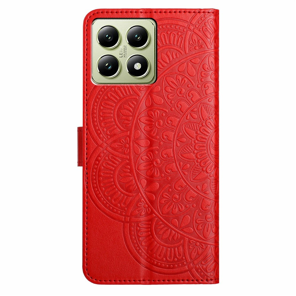 For Xiaomi 15T Pro Leather Case with Card Slots Mandala Pattern Phone Cover Stand