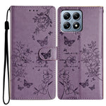 For Xiaomi 15T Wallet Phone Case Butterfly Floral Imprint Leather Flip Cover with Strap