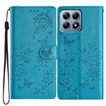For Xiaomi 15T Wallet Phone Case Butterfly Floral Imprint Leather Flip Cover with Strap