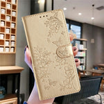 For Xiaomi 15T Pro Wallet Phone Case Butterfly Floral Imprint Leather Flip Cover with Strap