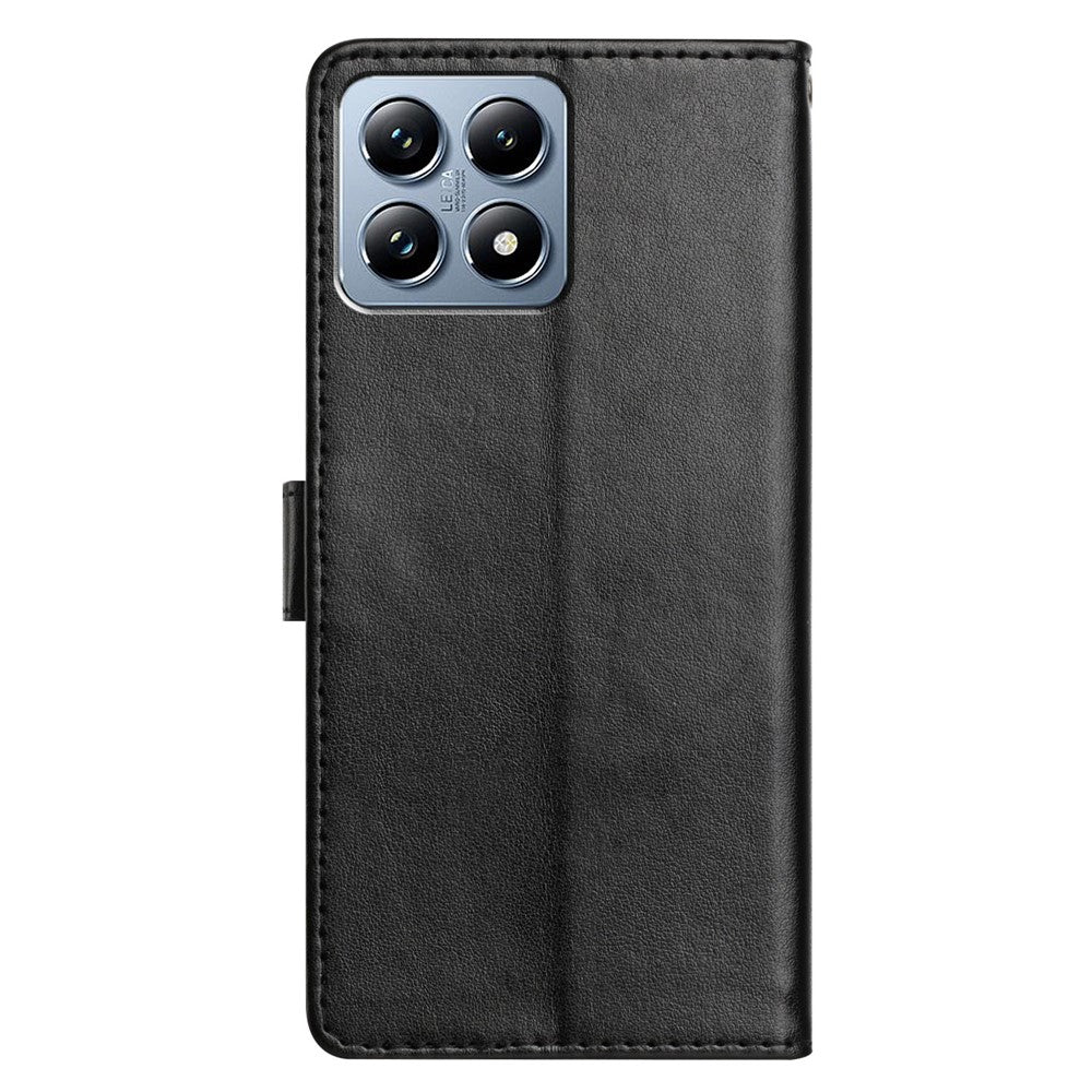 For Xiaomi 15T Leather Case Wallet Stand Phone Cover with Handy Strap