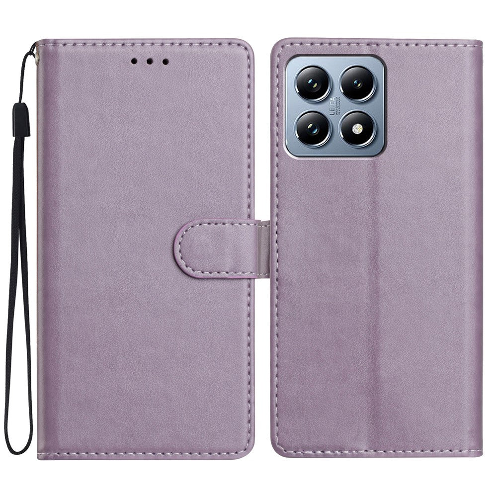 For Xiaomi 15T Leather Case Wallet Stand Phone Cover with Handy Strap