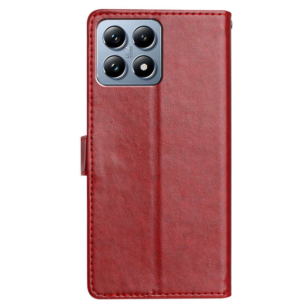 For Xiaomi 15T Pro Leather Case Wallet Stand Phone Cover with Handy Strap