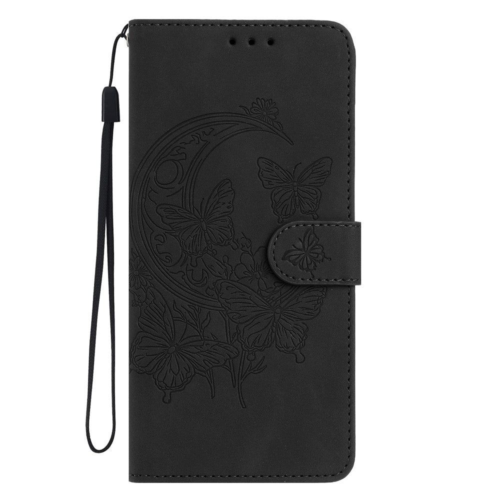 For Xiaomi 15T Case Butterfly Flower Imprint PU Leather Wallet Stand Phone Cover
