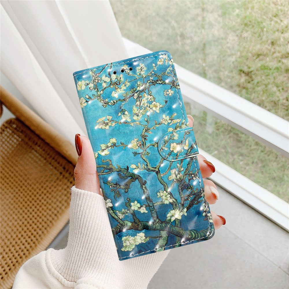Xiaomi 15T Pro-skal PU-läderplånboksfodral med 3D-mönsterutskrift