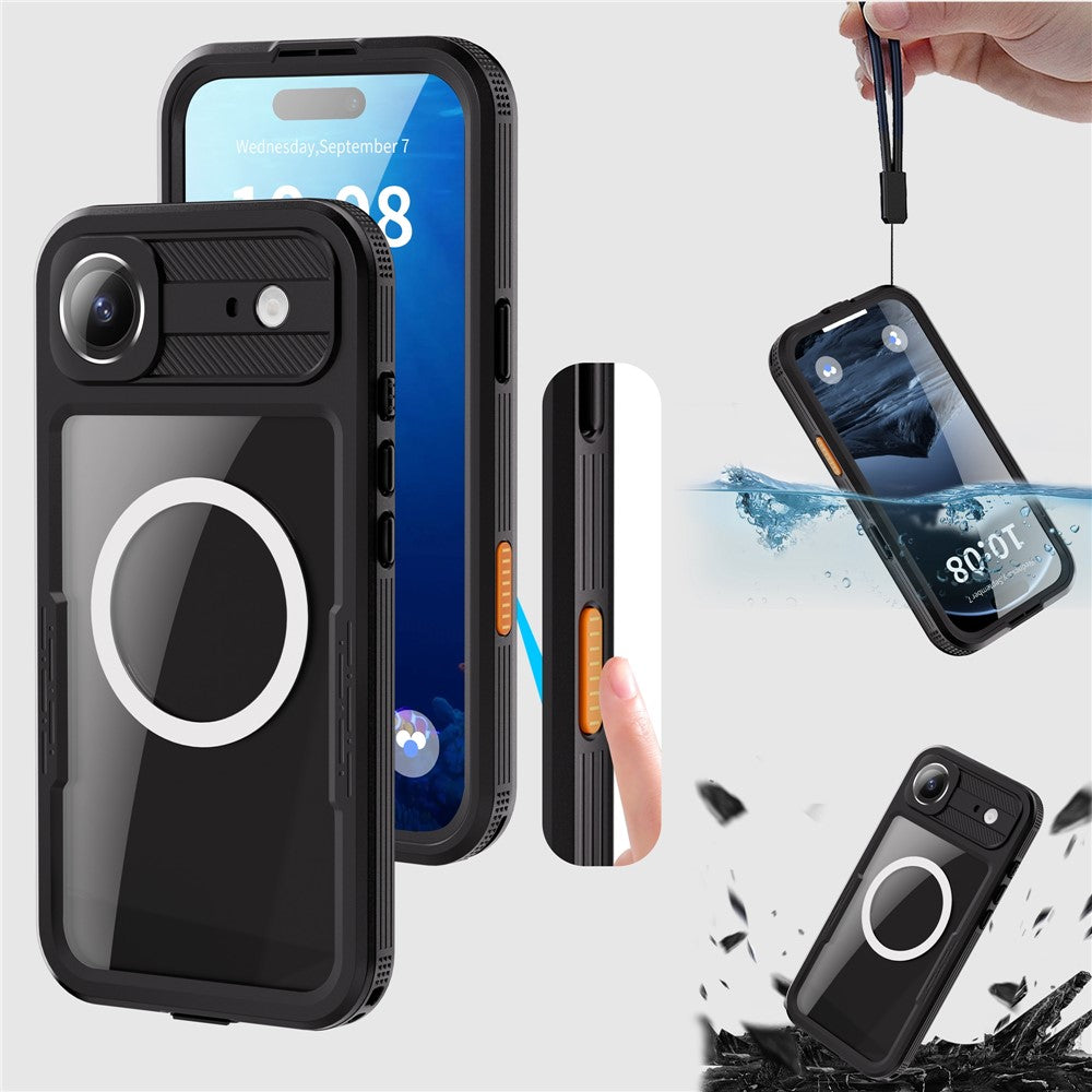 REDPEPPER For iPhone Air IP68 Waterproof Case Clear Back Phone Cover Compatible with MagSafe