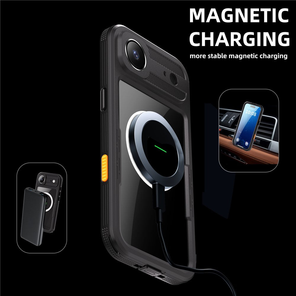 REDPEPPER For iPhone Air IP68 Waterproof Case Clear Back Phone Cover Compatible with MagSafe