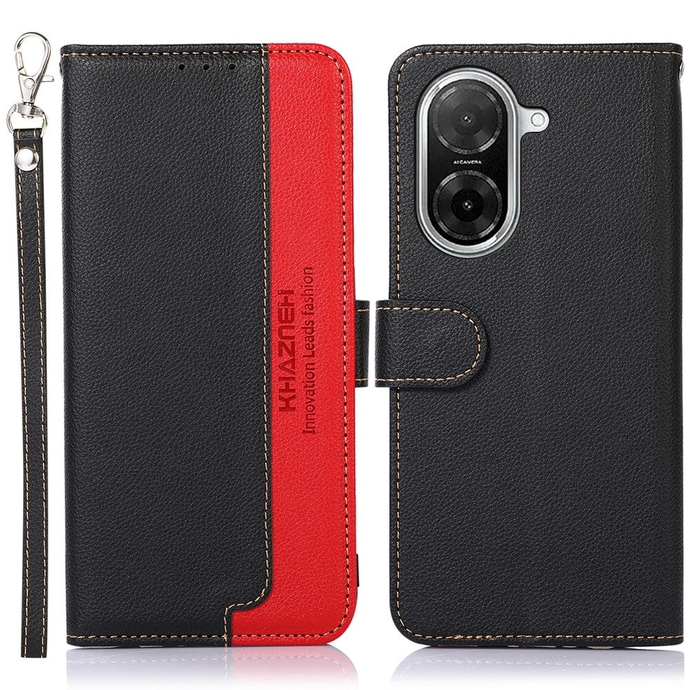 KHAZNEH For Xiaomi Redmi A5 NFC (EU) (173.45mm) Case RFID Blocking Wallet PU Leather Phone Cover with Strap