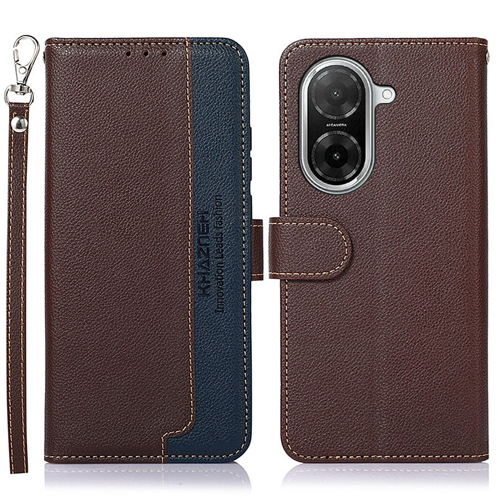 KHAZNEH For Xiaomi Redmi A5 NFC (EU) (173.45mm) Case RFID Blocking Wallet PU Leather Phone Cover with Strap