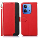 KHAZNEH For Xiaomi Redmi 15C 5G (EU) (173mm) / 15C 4G (EU) (173mm) Case RFID Blocking Wallet PU Leather Phone Cover with Strap