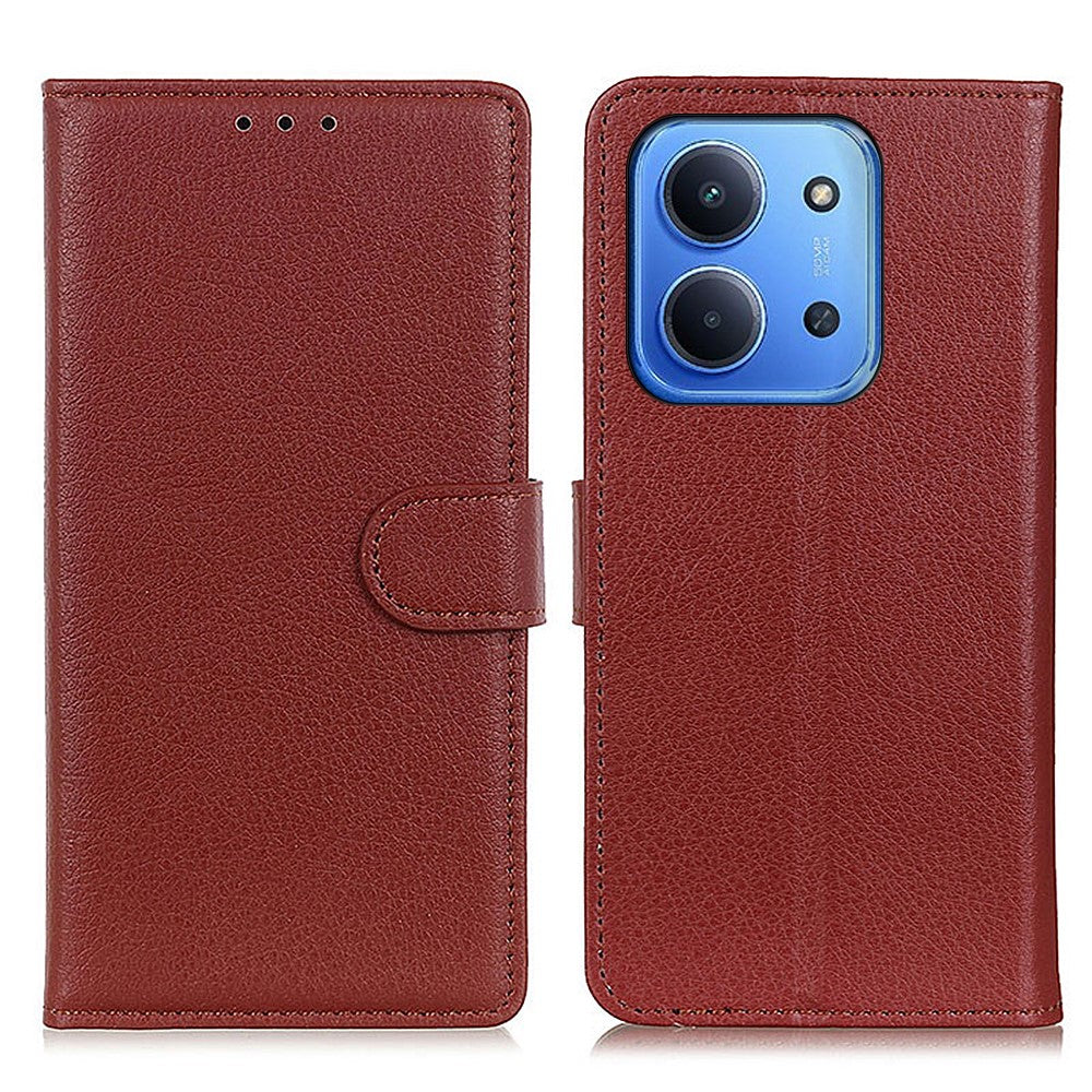 For Xiaomi Redmi 15C 5G (EU) (173mm) / 15C 4G (EU) (173mm) Wallet Case PU Leather Phone Cover Litchi Texture