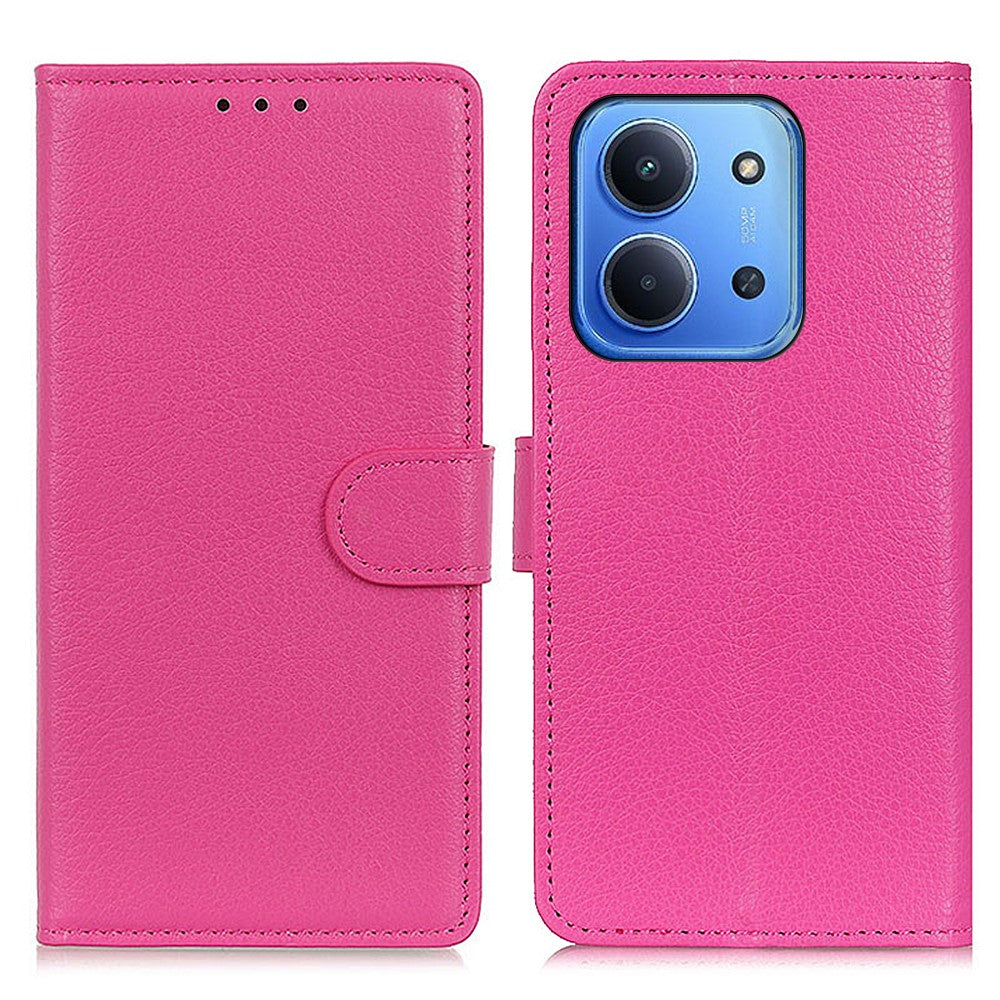 For Xiaomi Redmi 15C 5G (EU) (173mm) / 15C 4G (EU) (173mm) Wallet Case PU Leather Phone Cover Litchi Texture