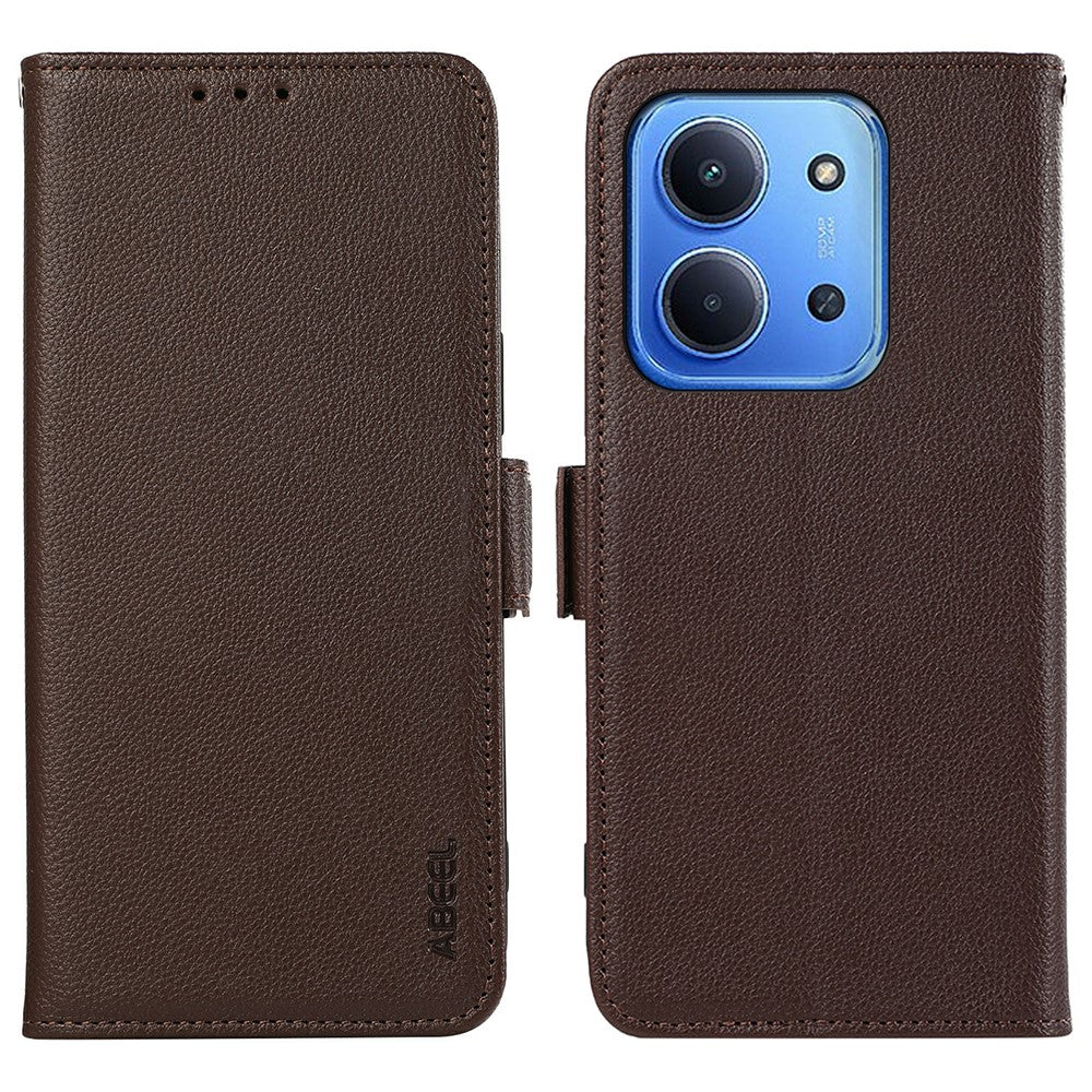 ABEEL For Xiaomi Redmi 15C 4G (Global) (171mm) / Poco C85 4G (171mm) Case Litchi Texture Leather RFID Blocking Phone Cover