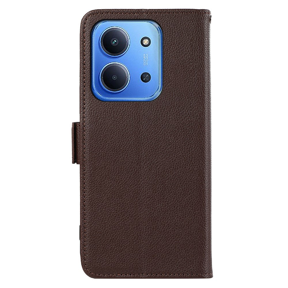 ABEEL For Xiaomi Redmi 15C 4G (Global) (171mm) / Poco C85 4G (171mm) Case Litchi Texture Leather RFID Blocking Phone Cover