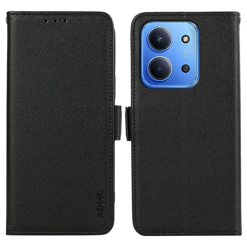 ABEEL For Xiaomi Redmi 15C 4G (Global) (171mm) / Poco C85 4G (171mm) Case Litchi Texture Leather RFID Blocking Phone Cover
