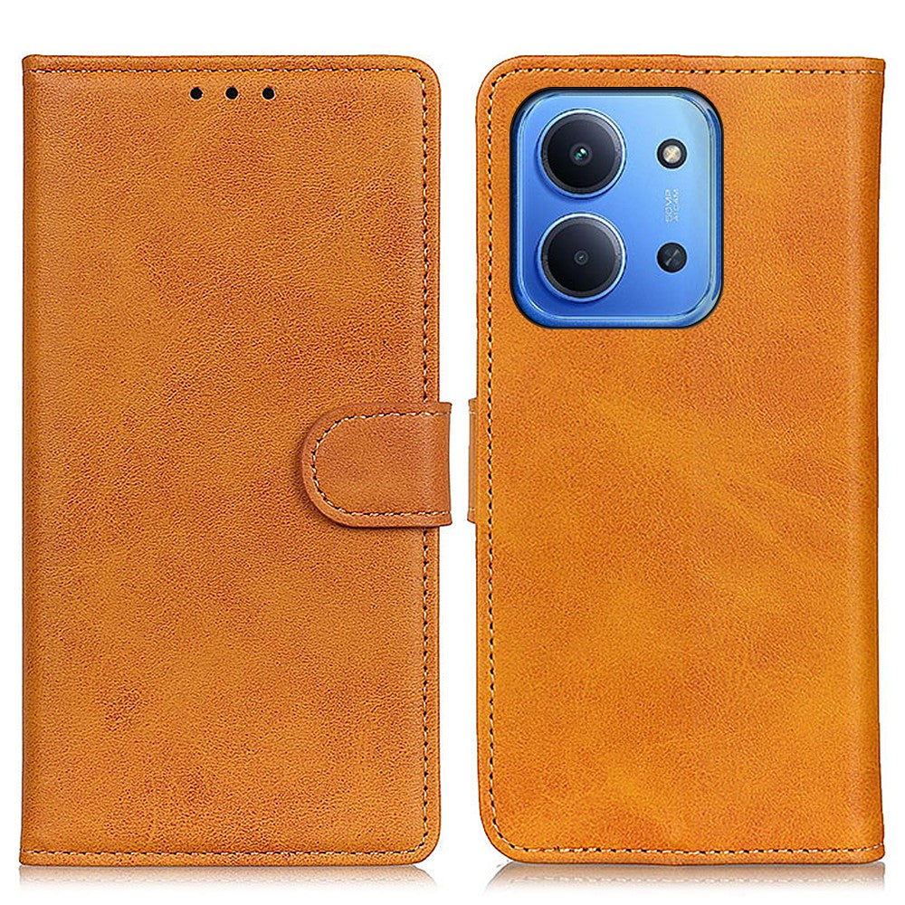 For Xiaomi Redmi 15C 4G (Global) (171mm) / Poco C85 4G (171mm) Case Cowhide Texture Leather Wallet Stand Phone Cover