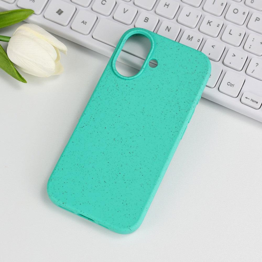 Til iPhone 17 Etui Bionedbrydeligt Hvedestrå + TPU Mat Telefoncover