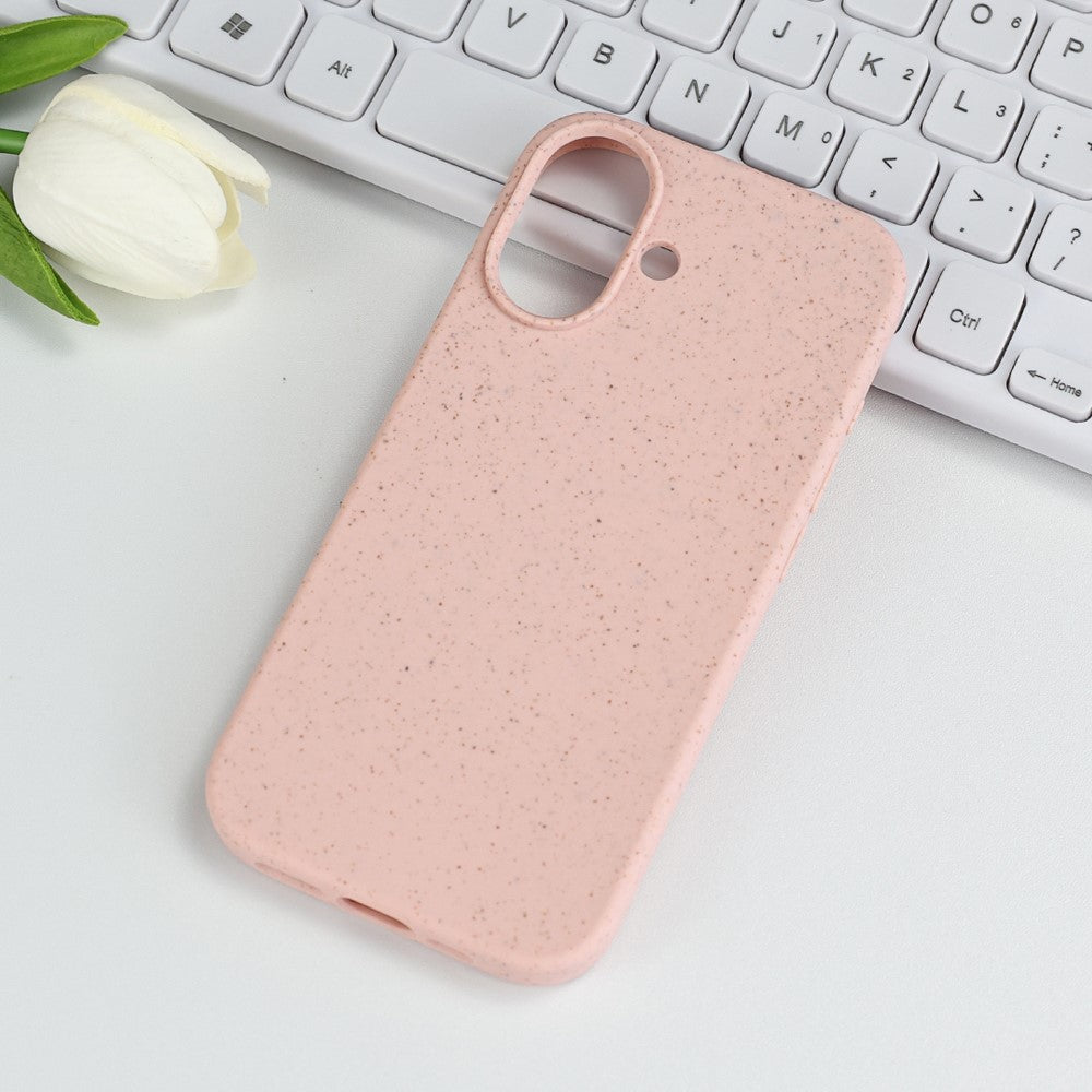 Til iPhone 17 Etui Bionedbrydeligt Hvedestrå + TPU Mat Telefoncover