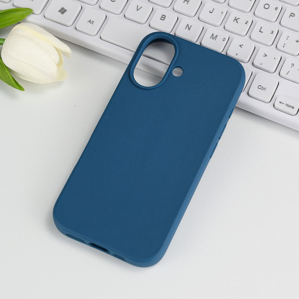 Til iPhone 17 Etui Bionedbrydeligt Hvedestrå + TPU Mat Telefoncover