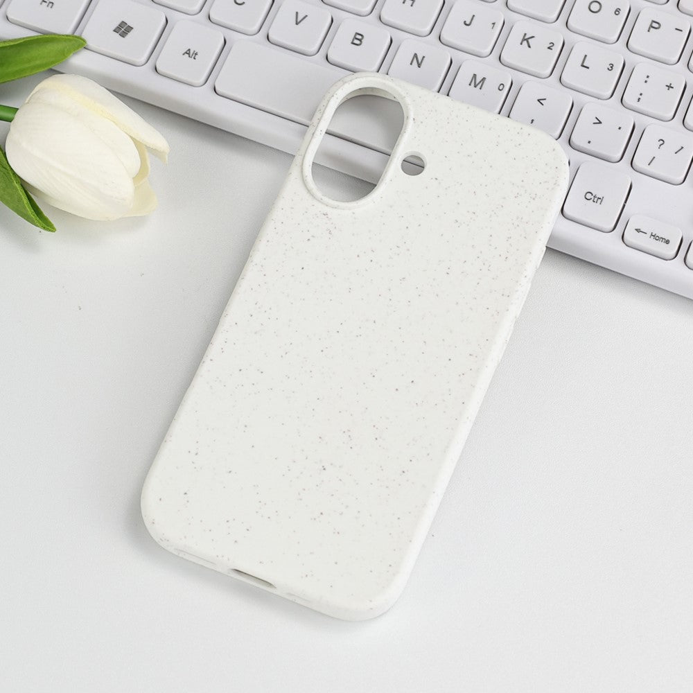 Til iPhone 17 Etui Bionedbrydeligt Hvedestrå + TPU Mat Telefoncover